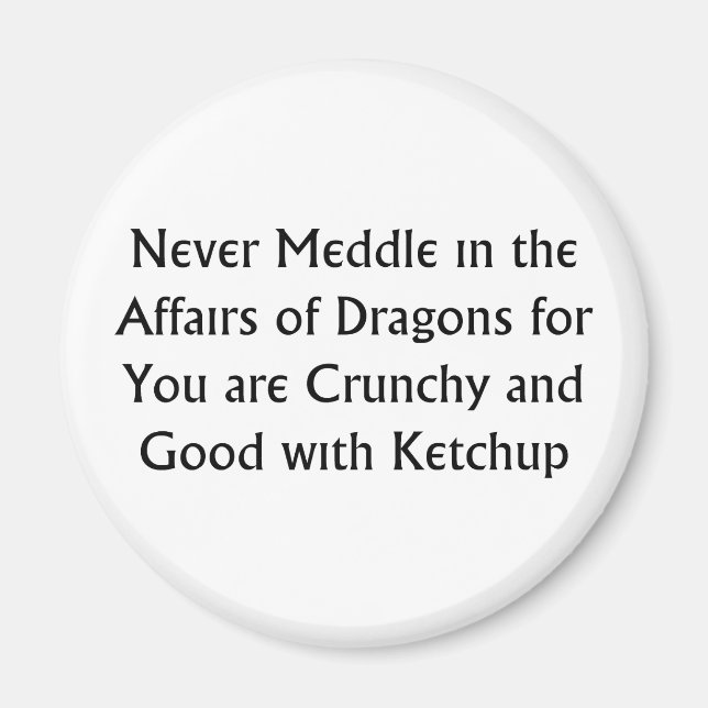 Imán Nunca dragones (Frente)