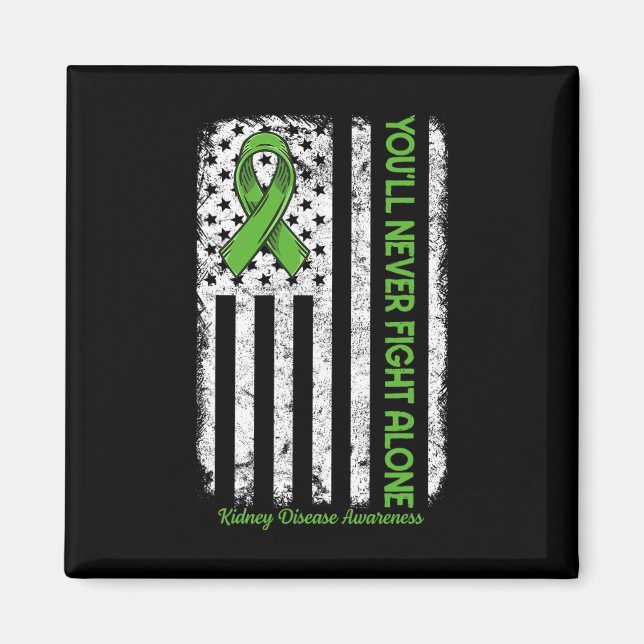 Imán Nunca lucharás solo contra la enfermedad del riñón (Frente)