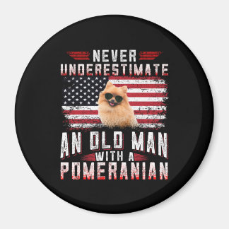 Imán Nunca subestimes a un anciano con un Pomerania