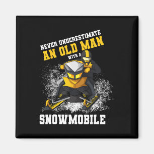 Imán Nunca Subestimes A Un Viejo Con Un Snowmobile