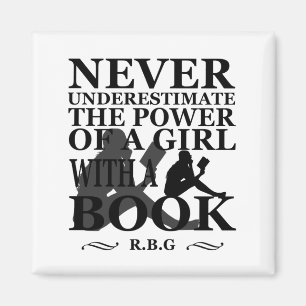 Imán Nunca subestimes el poder de un chica con libro