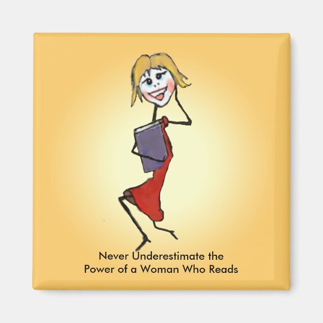 Imán Nunca subestimes el poder de una mujer que lee (Frente)