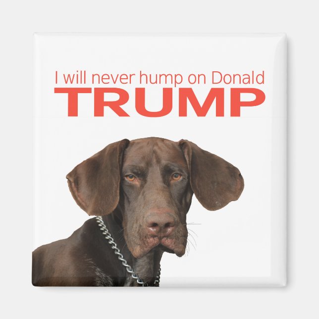 Imán ¡Nunca voy a zumbar sobre Donald Trump! (Frente)