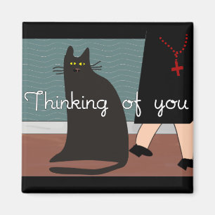 Imán Nuns "Pensando en ti" Tarjetas y Regalos-Diseño de