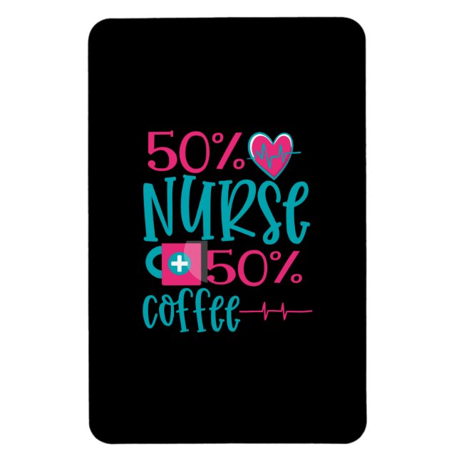Imán Nurse Gift | 50 Enfermeras 50 Café (Vertical)
