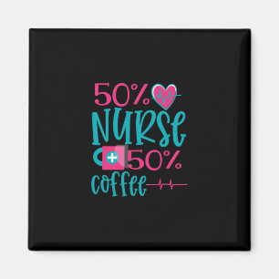 Imán Nurse Gift   50 Nurse 50 Coffee