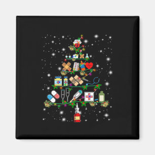 Imán Nurse Gift Equipo de enfermería Árbol de Navid