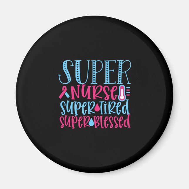 Imán Nurse Gift | Super Enfermera supercansada (Frente)