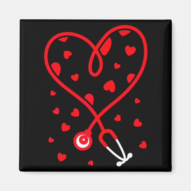 Imán Nurse Stethoscope Heart Valentine's Day Nursing  (Frente)