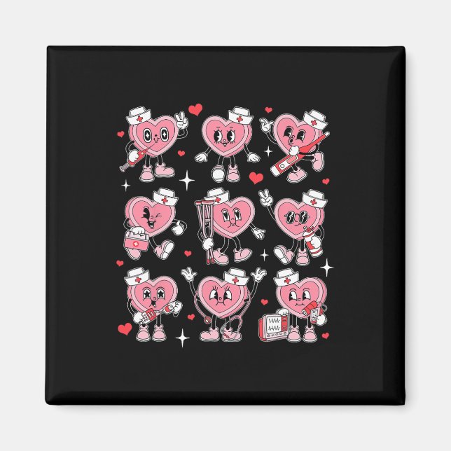 Imán Nurse Valentine Candy Heart Er Icu Nicu Rn Nurses  (Frente)
