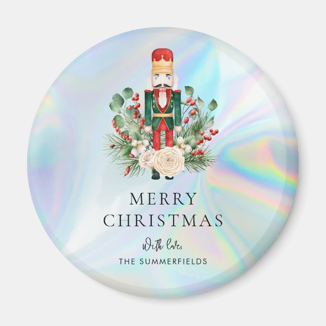 Imán Nutcracker Script Christmas Holiday Keepsake (Frente)