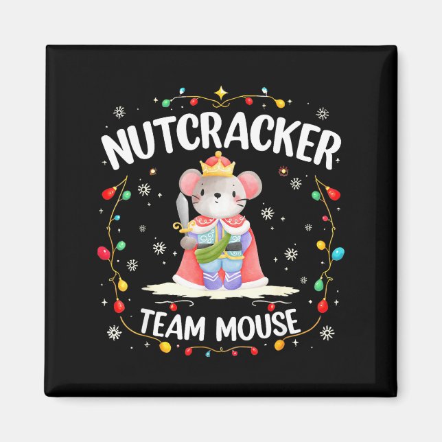 Imán Nutcracker Team Mouse Christmas Dance Ballet Merry (Frente)