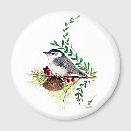 Imán Nuthatch Bird Art