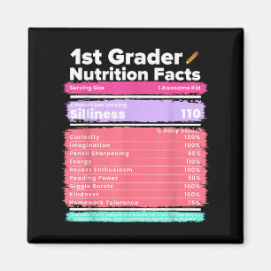 Imán Nutrición Hechos De Primer Grado Divertido De Vuel