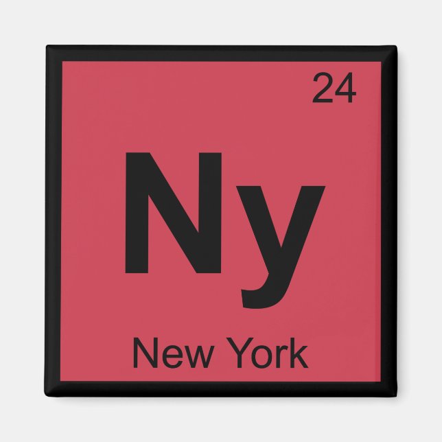 Imán Ny - Ciudad de Símbolo de Mesa Periódico de Químic (Frente)