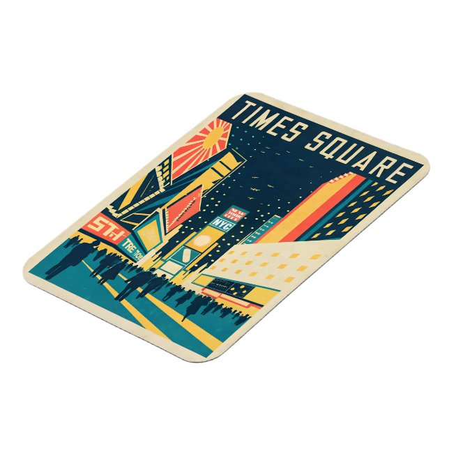 Imán NYC con Stunning Times Square (Lado Izquierdo)
