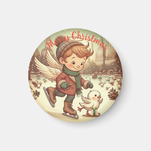 Imán NYC Navidades Angel (Frente)