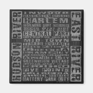 Imán NYC Vecindarios Gris