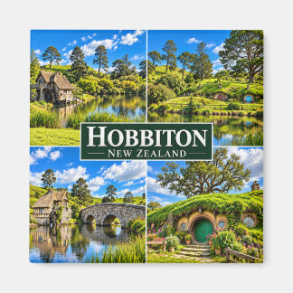 Imán NZ0022 Oceanía, Nueva Zelanda, Hobbiton, nevera