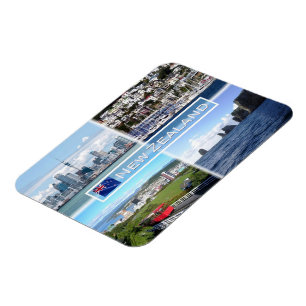 Imán NZ Auckland Skyline - panorama de Wellington -