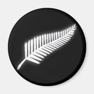Imán NZ Silver Fern National Emblem Patriotic Magnet