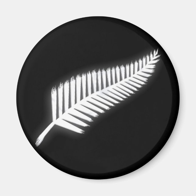 Imán NZ Silver Fern National Emblem Patriotic Magnet (Frente)