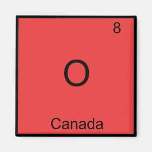Imán O - Canadá Símbolo de Elemento de Química Divertid