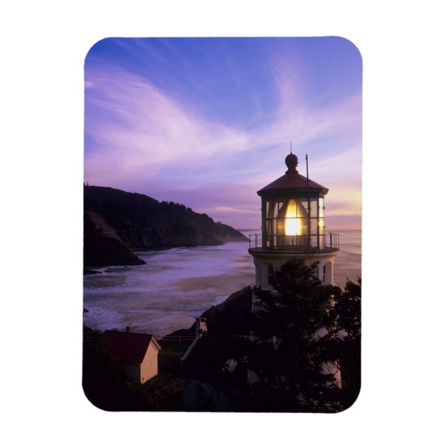 Imán O, costa de Oregón, faro de Heceta Head, en (Vertical)