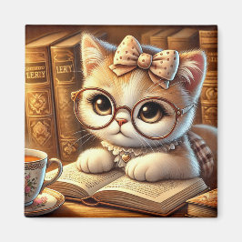 Imán "O Encanto Felino: Guardiões de Mistérios e Carinh