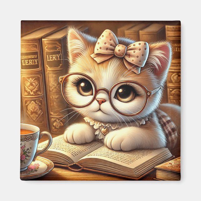 Imán "O Encanto Felino: Guardiões de Mistérios e Carinh (Frente)