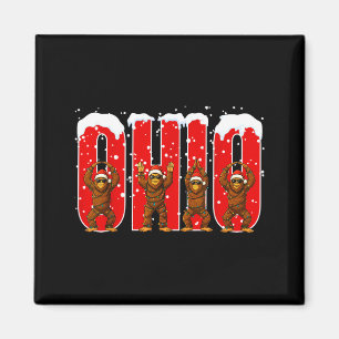Imán O-h-i-o divertido Bigfoot Ohio vintage Navidad y C