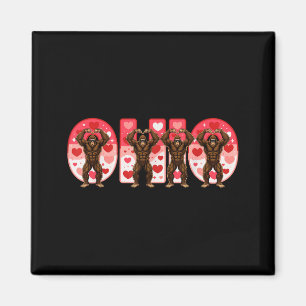 Imán O-h-i-o Gracioso Bigfoot Ohio En San Valentín Del 