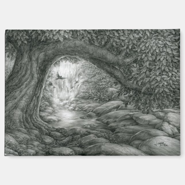 Imán Oasis del Bosque Profundo (Anverso)