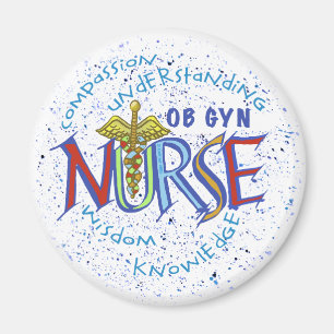 Imán Ob Gyn Nurse Motto custom name