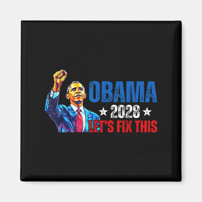Imán Obama 2028 Let's Fix This Obama 48th President (Frente)