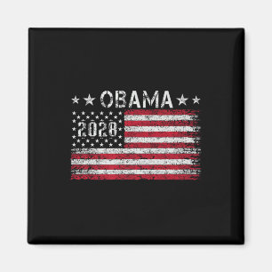 Imán Obama 2028 Retro Vieja Bandera Estadounidense Patr