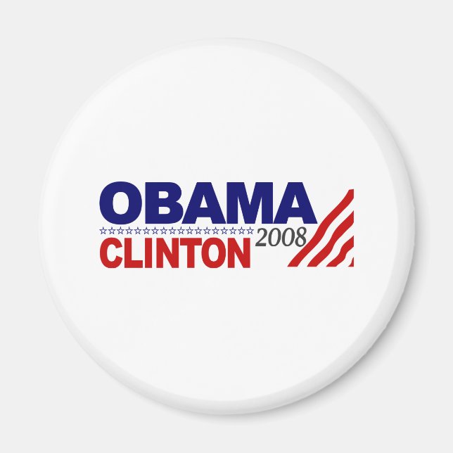 Imán Obama Clinton 2008 (Frente)