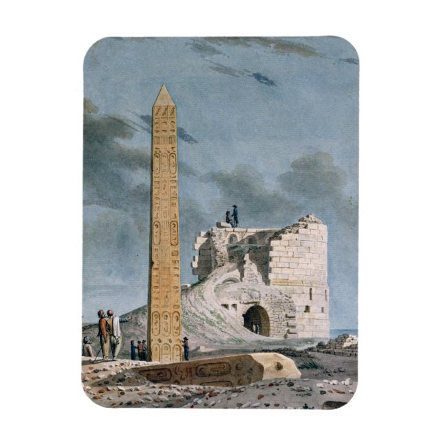 Imán Obelisco de Cleopatra (p/c sobre papel) (Vertical)