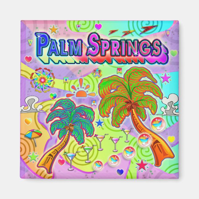 Imán objetivo de vacaciones de Palm Springs (Frente)