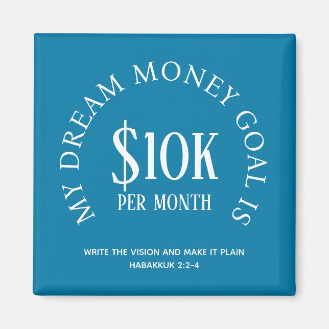 Imán Objetivo financiero personalizado (Frente)