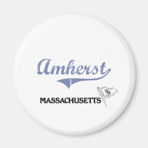 Imán Obra clásica de la ciudad de Amherst Massachusetts