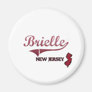 Imán Obra clásica de la ciudad de Brielle New Jersey