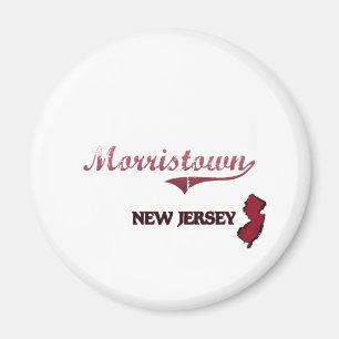 Imán Obra clásica de la ciudad de Morristown New Jerse