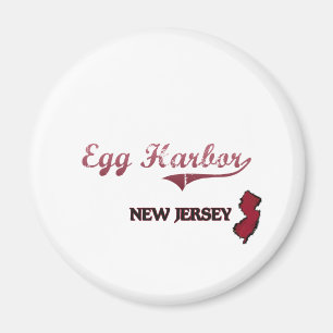 Imán Obra clásica de la ciudad de New Jersey del puert