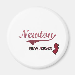 Imán Obra clásica de la ciudad de Newton New Jersey