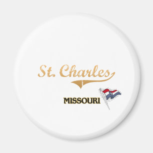 Imán Obra clásica de la ciudad de St Charles Missouri
