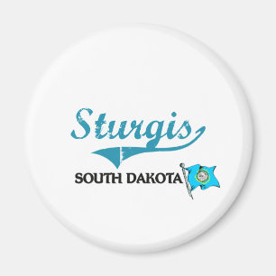 Imán Obra clásica de la ciudad de Sturgis Dakota del