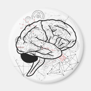 Imán Obra de arte creativa con tema de ciencia