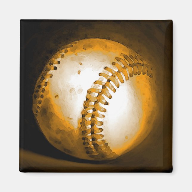 Imán Obra de arte de béisbol (Frente)