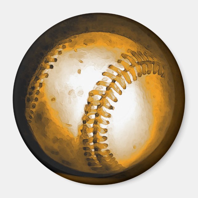 Imán Obra de arte de béisbol (Frente)